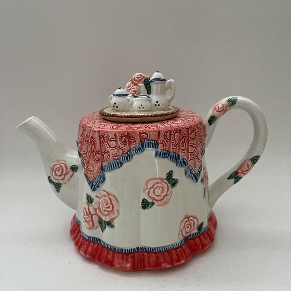 VINTAGE FITZ AND FLOYD TEAPOT - Picture 3 of 4